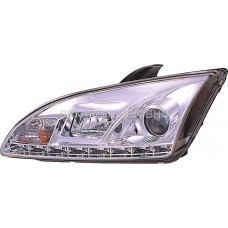Ford Focus 05-07 Chrome Projector Headlamp w LED